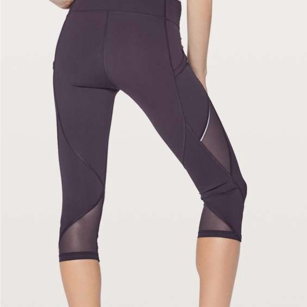 Lululemon Fast As Light Crop Boysenberry Leggings 10 - Picture 2 of 8